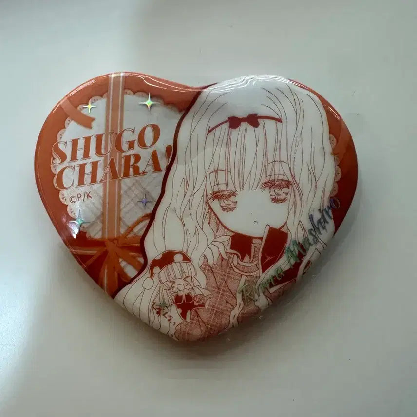 [BUNJANG] Shugo Chara! Rima War-on Heart Can Badge / 캐릭캐릭체인지 캐캐체 슈고캬라 리마 원화 하트 캔뱃지