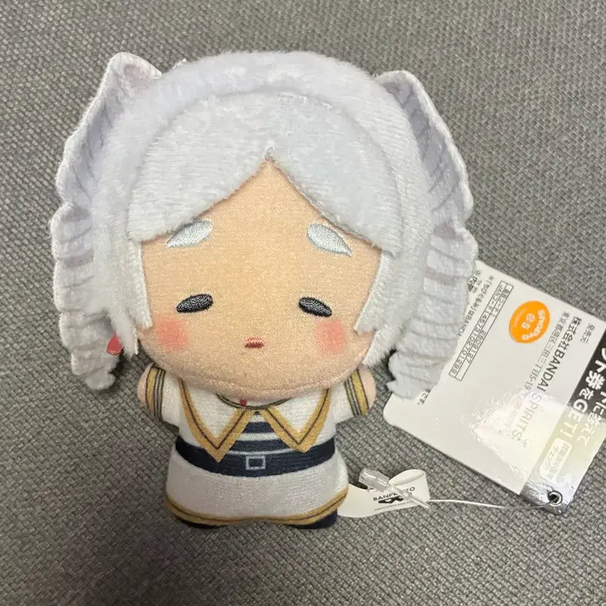 [BUNJANG] Sousou no Frieren Frieren Chibi Plush Keychain / 장송의프리렌 프리렌 롤빵머리 치비누이 인형 키링 누이구루미