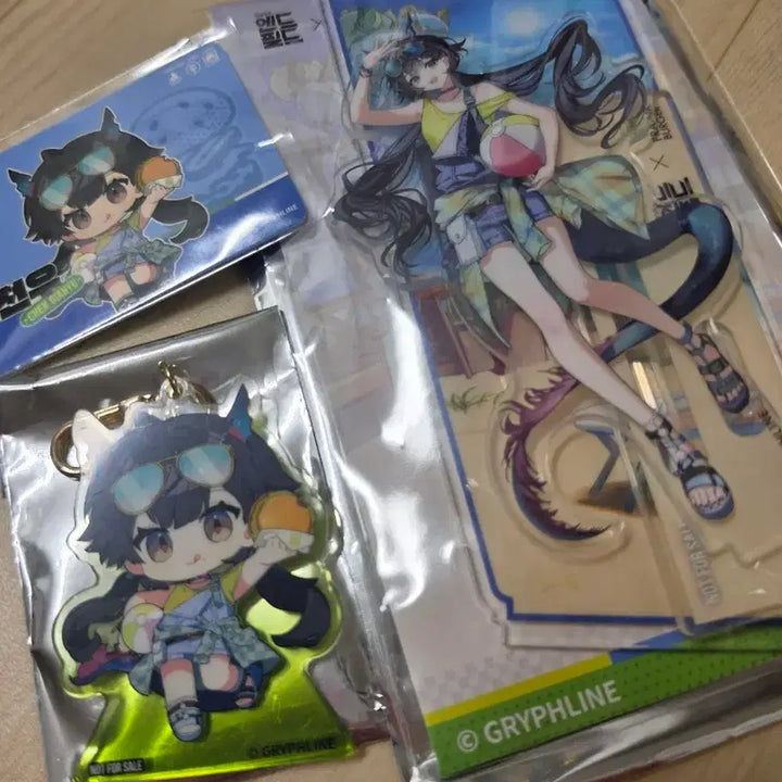 [BUNJANG] Endfield Frank Burger Jincheonwoo Acrylic Stand SD Keyring Card Set / 엔드필드 프랭크버거 진천우 아크릴스탠드 sd키링 카드 세트