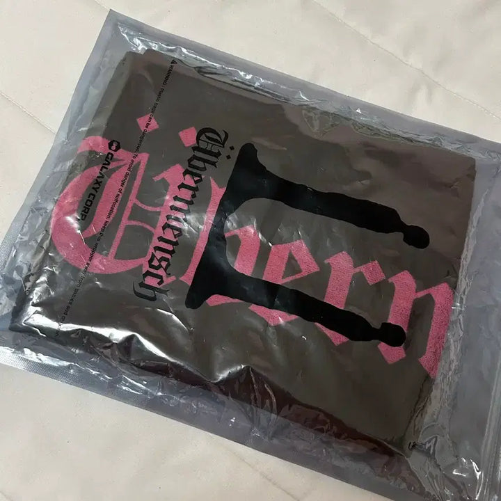 [BUNJANG] G-Dragon Wishvermen Slave Slogan Towel Pink / 지드래곤 위버멘쉬 슬로건 타월 핑크