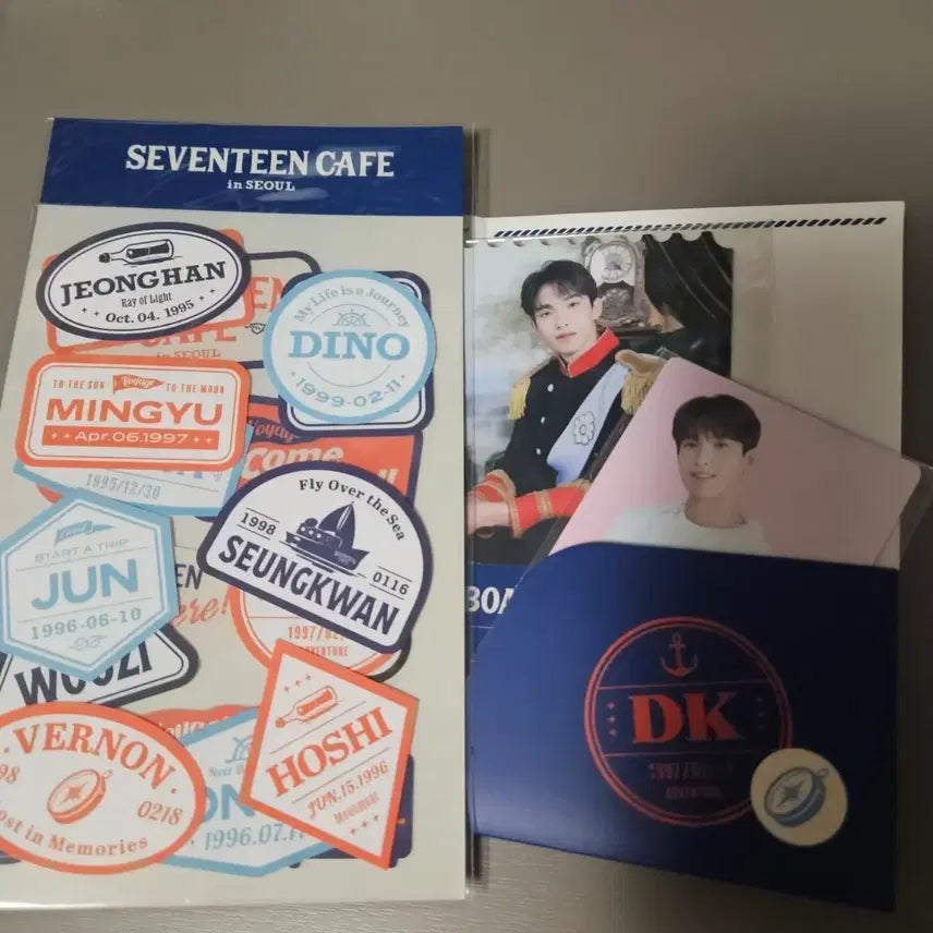 [BUNJANG] SEVENTEEN Cafe in Seoul DK Photocard and Sticker Bundle Set / 세븐틴 카페 인 서울 굿즈 도겸 포카 및 스티커 세트 일괄