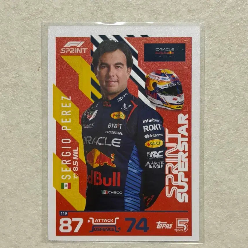 [BUNJANG] Sergio Perez 2024 F1 Turbo-Attak Topps Card / 세르지오 페레즈 2024 F1 터보어택 탑스 카드