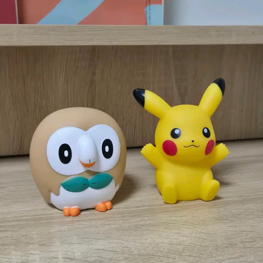 [BUNJANG] Pokemon Sun &amp; Moon Classic Rare Figures Set: Rowlet &amp; Pikachu / [새상품] 포켓몬 고전 희귀 썬문 소프트 피규어 나몰빼미&amp;피카츄 세트