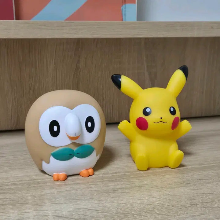 [BUNJANG] Pokemon Sun &amp; Moon Classic Rare Figures Set: Rowlet &amp; Pikachu / [새상품] 포켓몬 고전 희귀 썬문 소프트 피규어 나몰빼미&amp;피카츄 세트