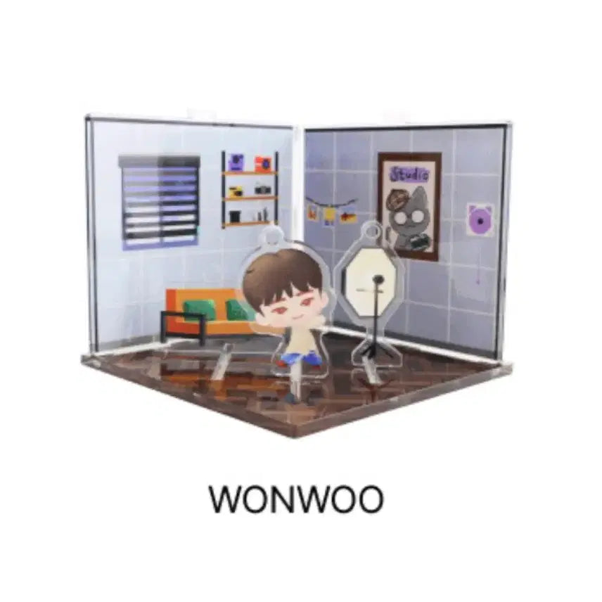 [BUNJANG] SEVENTEEN Wonwoo Diorama Acrylic Figure (Sealed) / 퍼즐세븐틴 디오라마 아크릴 세븐틴 원우 미개봉