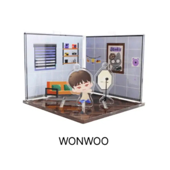 [BUNJANG] SEVENTEEN Wonwoo Diorama Acrylic Figure (Sealed) / 퍼즐세븐틴 디오라마 아크릴 세븐틴 원우 미개봉