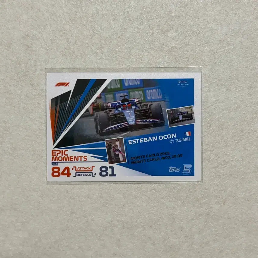 [BUNJANG] Esteban Ocon 2024 F1 Turbo Attack Topps Card / 에스테반 오콘 2024 F1 터보어택 탑스 카드