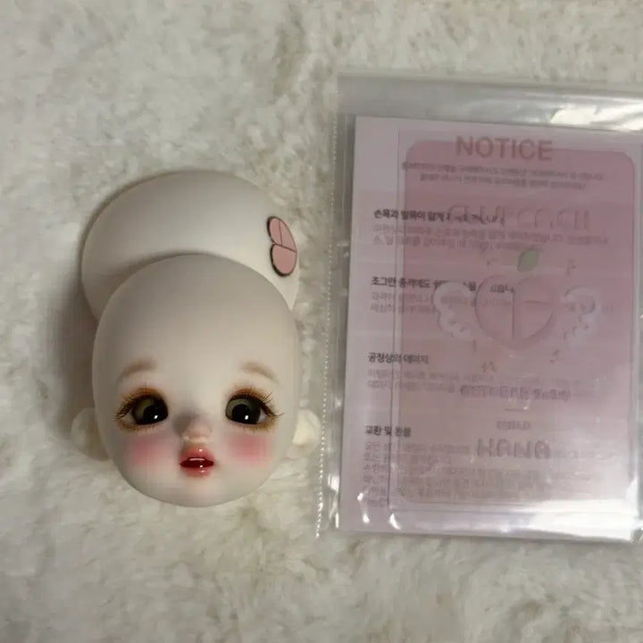 [BUNJANG] BJD FluffyPeach Doll Head with Makeup by RRL / 구체관절인형 플러피치 24년도 하나 ㄹㄹ님 메이크업 헤드 판매