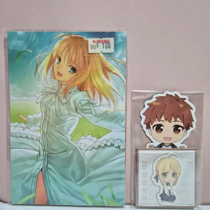 [BUNJANG] Fate/stay night Shirou Emiya Magnet Memo &amp; Altria Pendragon Postcard Set / 세이버 시로 자석메모 &amp; 아르토리아 알트리아 엽서 페이트 스테이 나이트 페스나 에미야 가의 오늘의 밥상