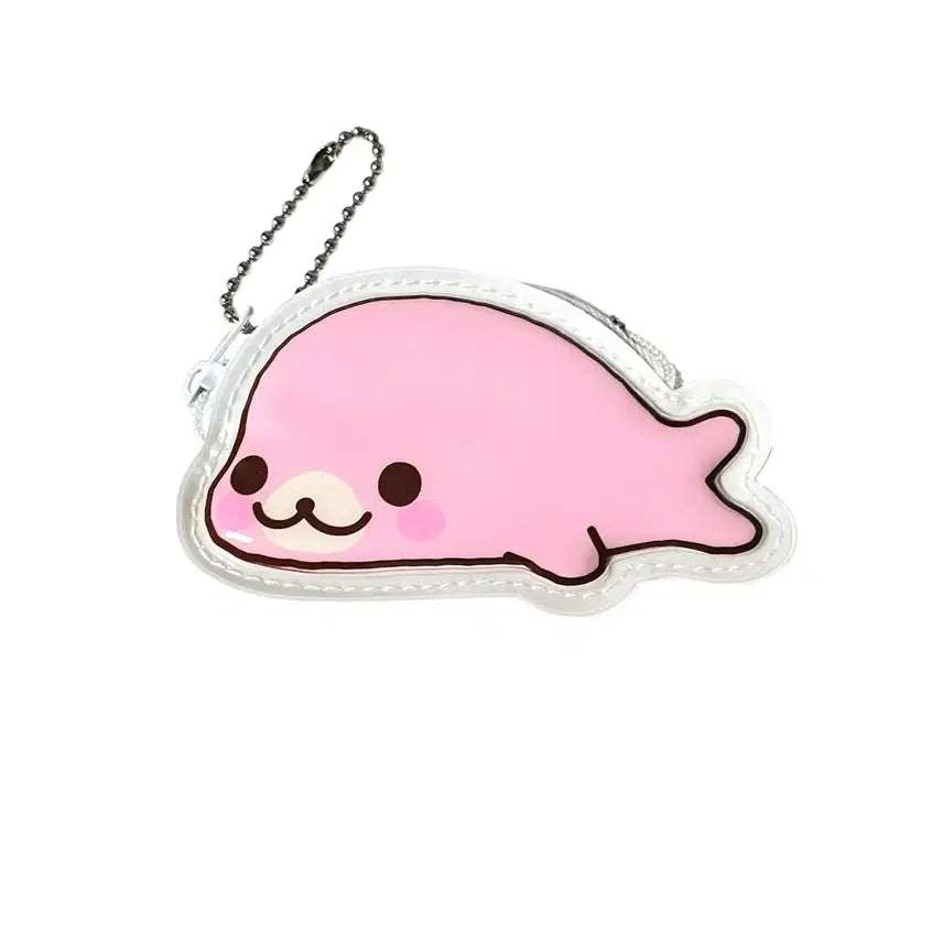 [BUNJANG] Sakuragoma Classic Mini Pouch Coin Purse with Keychain / [레어] 고전 사쿠라고마 동전지갑 미니 파우치 키링 마메고마