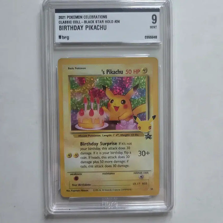 [BUNJANG] Pokémon Card Birthday Pikachu North American 9 MINT BRG Graded / 포켓몬 카드 생일 피카츄 북미 9MINT brg