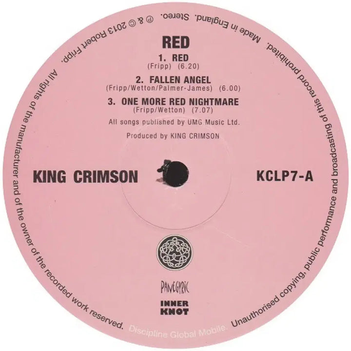 [BUNJANG] King Crimson Red LP Vinyl / King Crimson Red LP 2013년