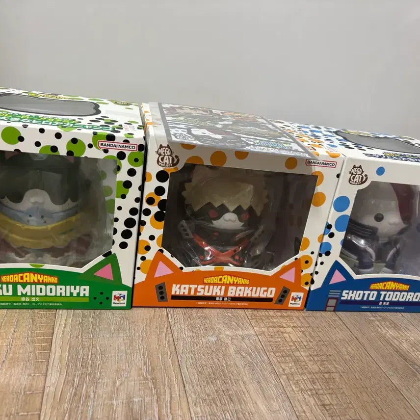 [BUNJANG] My Hero Academia Mega Cat Series Figures (Deku, Bakugo, Todoroki) / 히로아카 메가캣 피규어 (미도리야, 바쿠고, 토도로키)