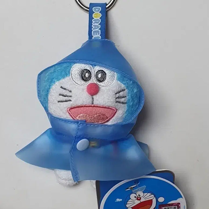 [BUNJANG] Doraemon Raincoat Plush Keychain New / 도라에몽 우비 인형 키링 새상품