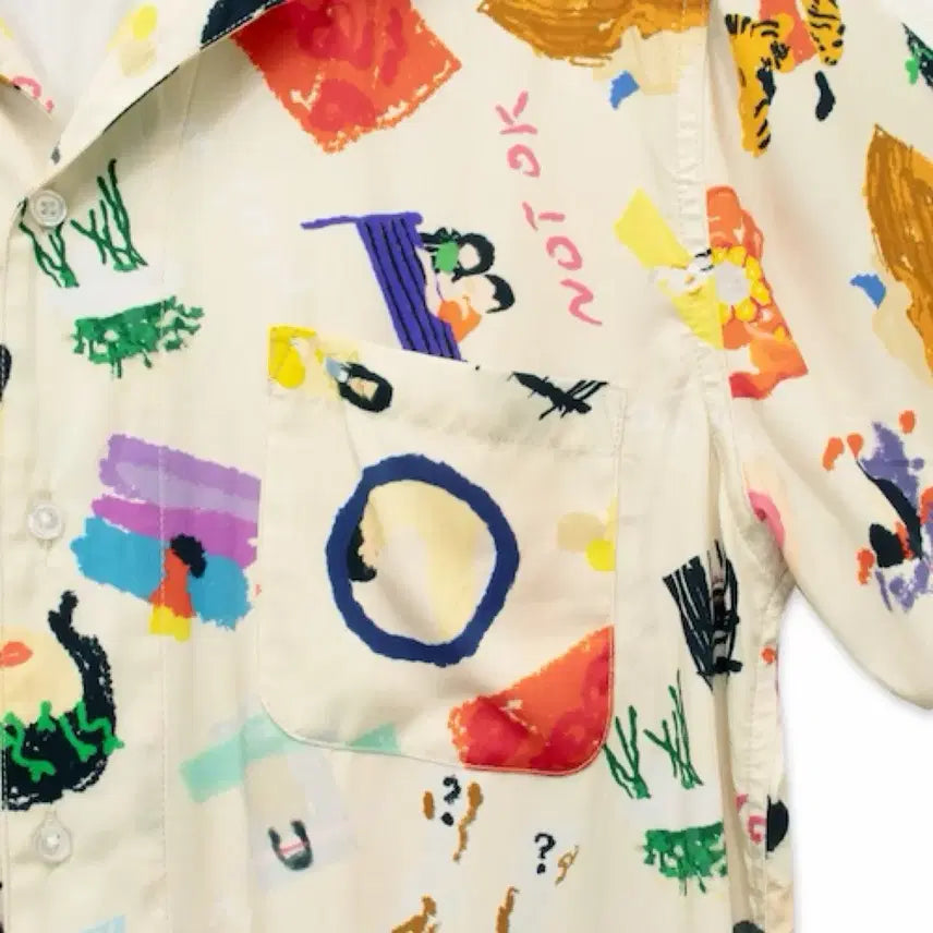 [BUNJANG] Aimyon Tententen Hawaiian Shirt Size L / 아이묭 텐텐텐 굿즈 하와이안 셔츠 미개봉 L 사이즈 판매해요