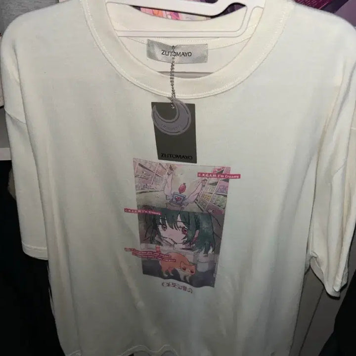 [BUNJANG] Zutto Mayoi Cream Vintage T-Shirt / 즛토마요 크림 빈티지 티셔츠 좀크라
