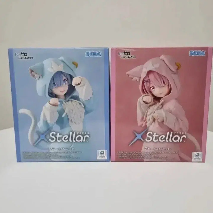 [BUNJANG] Sega Stellla Re:Zero Ram &amp; Rem Mofumofu Pack Cat Hoodie Figure Set (Sealed) / [미개봉]세가 스텔라 Re 제로 리제로 렘 람 모후모후팩 고양이후드 피규어 세트
