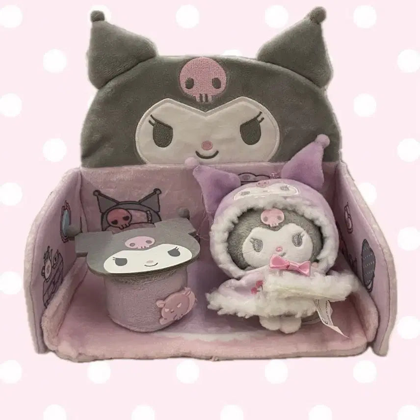 [BUNJANG] Kuromi Room Table Fitto Cape Winter Holiday Series Bundle Set / 쿠로미 룸 테이블 피탓토 케이프 윈터홀리데이시리즈 일괄판매 인형 갸루 방꾸 산리오 키티 마이멜로디