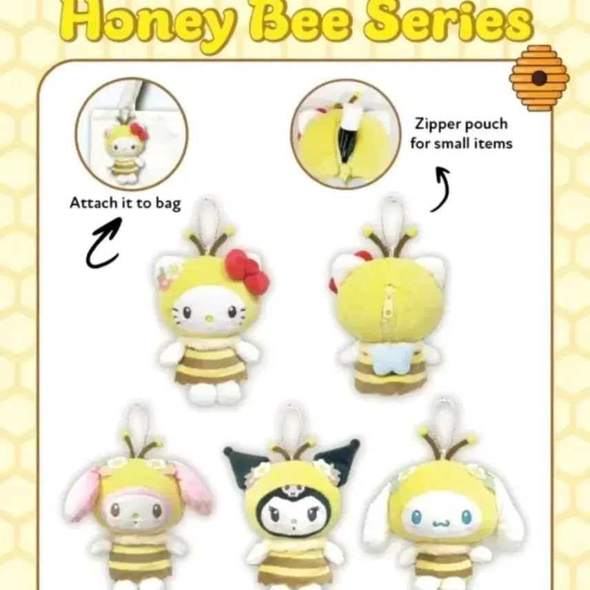 [BUNJANG] Sanrio Honey Bee Kitty Mascot Keychain / 산리오 꿀벌 키티 마스코트