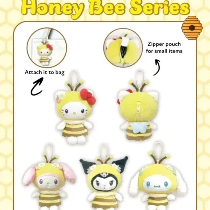 [BUNJANG] Sanrio Honey Bee Kitty Mascot Keychain / 산리오 꿀벌 키티 마스코트
