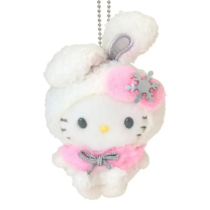 [BUNJANG] Sanrio Yukiusagi Snow Rabbit Kitty Mascot Keychain / 산리오 유키우사기 눈토끼 키티 마스코트