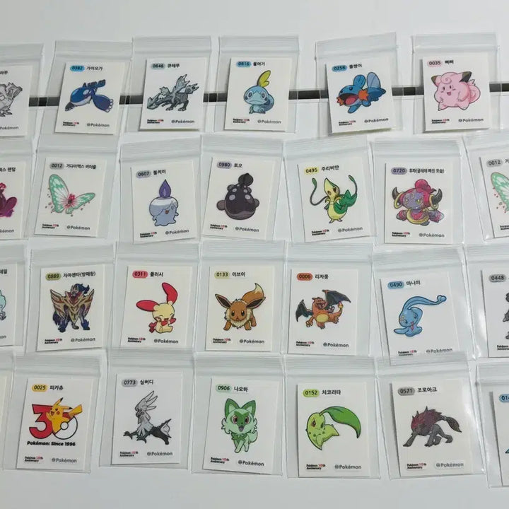 [BUNJANG] Pokemon 30th Anniversary Sticke Seal Bundle Set / 포켓몬 30주년 띠부씰 일괄