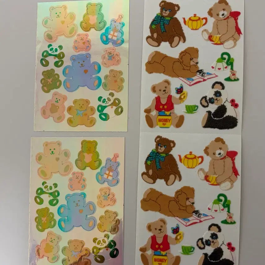 [BUNJANG] Sandy Lion Teddy Bear Vintage Sticker Set / 샌디라이온 테디 베어 곰돌이 맥시 고전 문구 빈티지 스티커