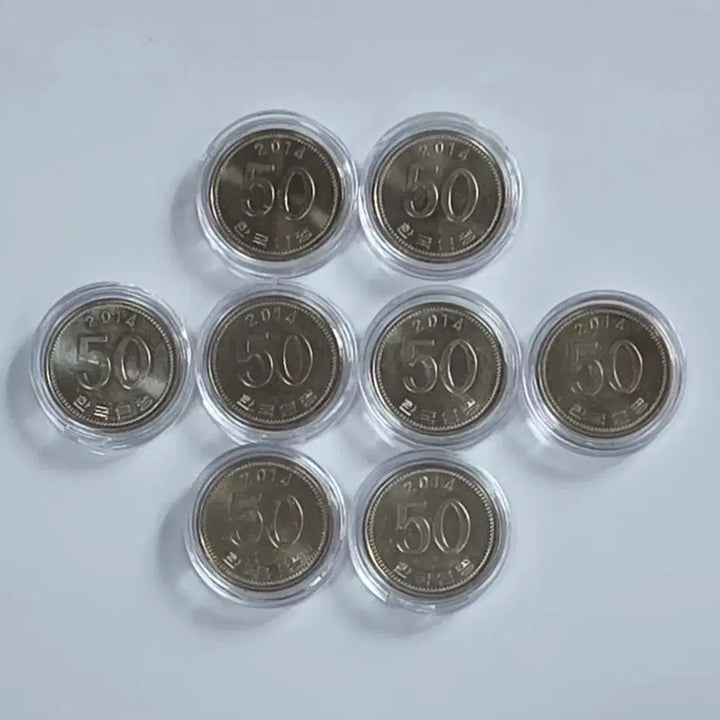 [BUNJANG] 1970 Special Edition 50 Won Coin Bundle (8 Coins) / 특년도 2014년 50원 주화 8개 일괄