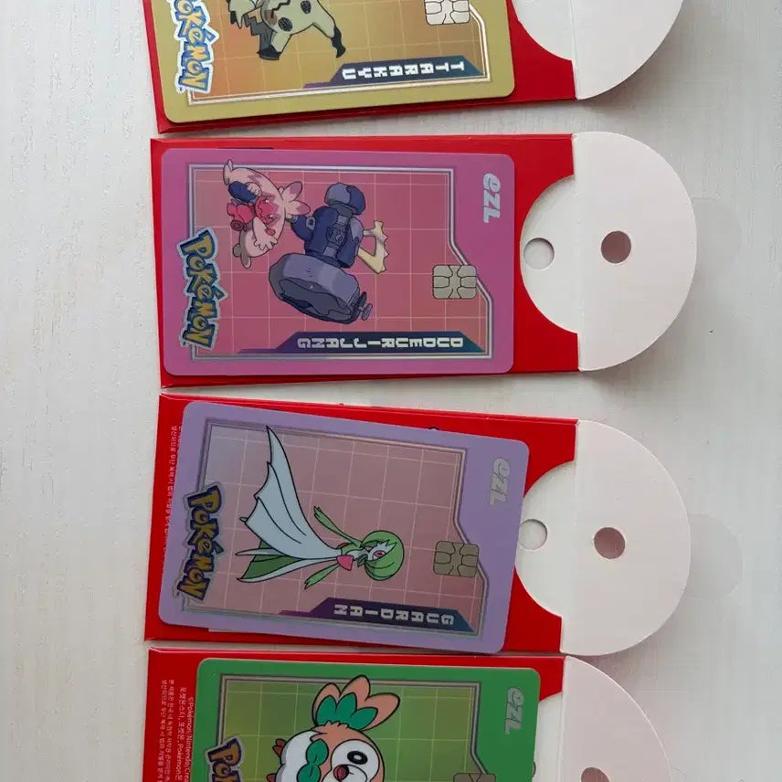 [BUNJANG] Pokemon T-Money Card Collection Set / 포켓몬 교통카드 이즐 4종 일괄