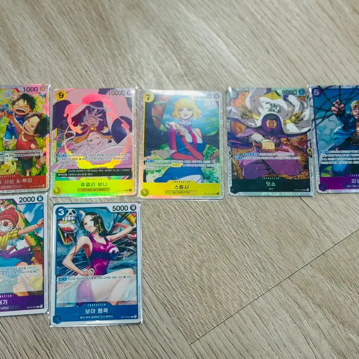 [BUNJANG] One Piece Card Set (Luffy, Bonney, Stussy, Fujitora, Paulie, Buggy, Hancock) Bundle Set / 원피스 카드 7종 세트 (루피, 보니, 스튜시,잇쇼,파울리,버기,행콕) 일괄 판매