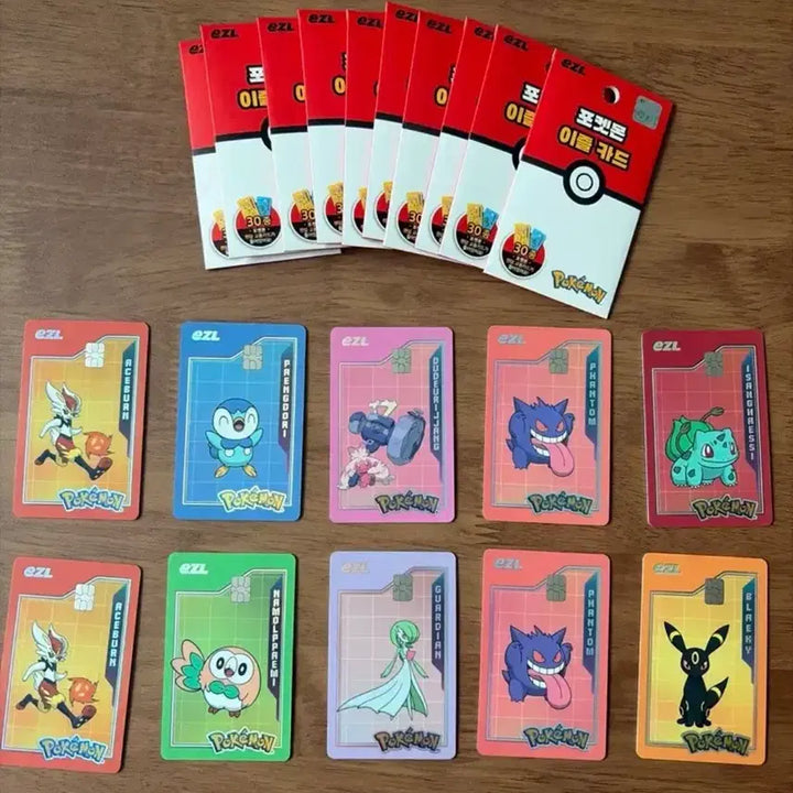 [BUNJANG] Pokemon Transportation Card Charm / 포켓몬 교통카드 이즐 포켓몬스터 파오리 에이스번 두드리짱 팽도리 팬텀