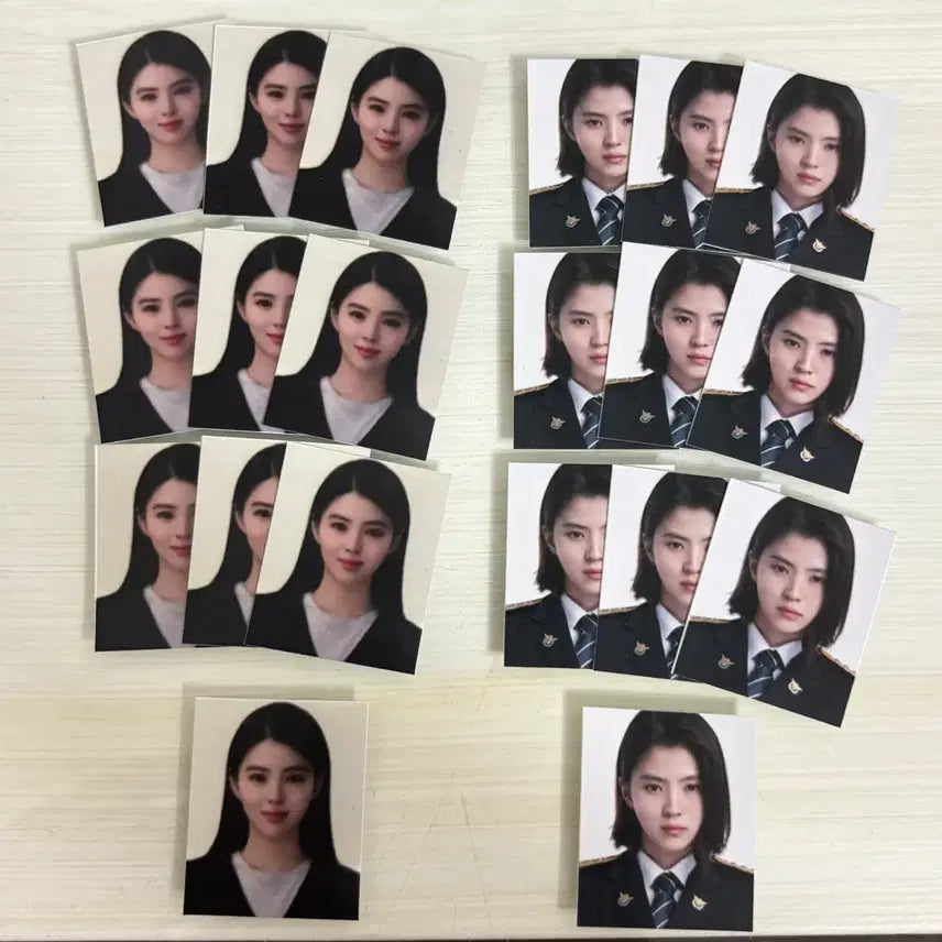 [BUNJANG] Han So Hee Mini Photo Set (2 Types, 20 pcs Total) / 한소희 미니 증사 증명사진 비공굿 2종 세트 일괄 (20장)