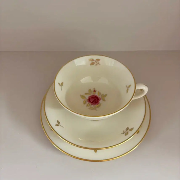 [BUNJANG] Vintage Lenox Teacup Trio Set / 빈티지 레녹스 로도라 찻잔 트리오 3세트