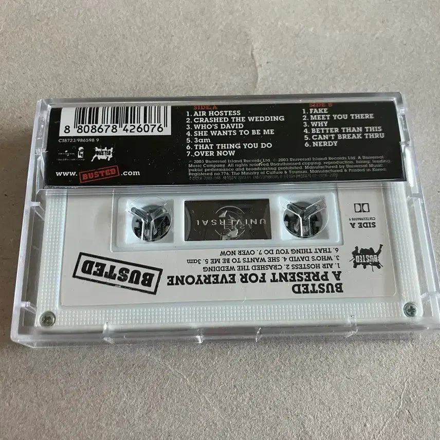 [BUNJANG] Busted 2nd Album UK Pop Punk Band Cassette Tape / 버스티드 Busted 2집 영국 팝 펑크 밴드 카세트테이프