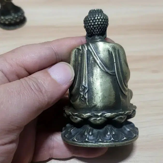 [BUNJANG] Brass Buddha Statues of Shakyamuni and Avalokiteshvara - Set of 2 / 불교예술) 황동 불상 석가모니, 관세음보살 부처님 2점 일괄