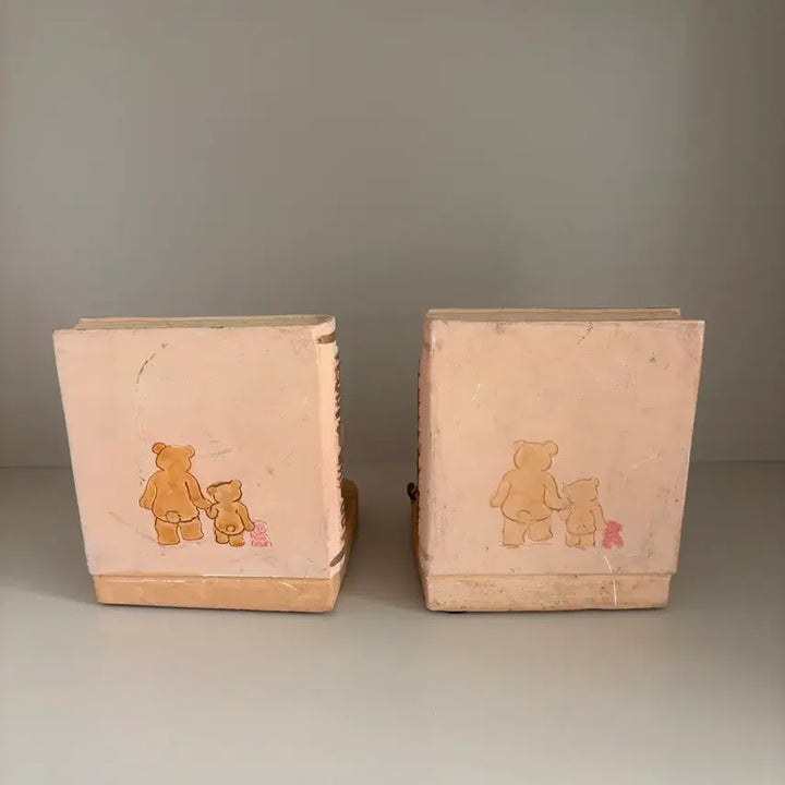 [BUNJANG] Vintage Italian Teddy Bear Bookends Set / 빈티지 이탈리아 테디베어 북엔드 세트