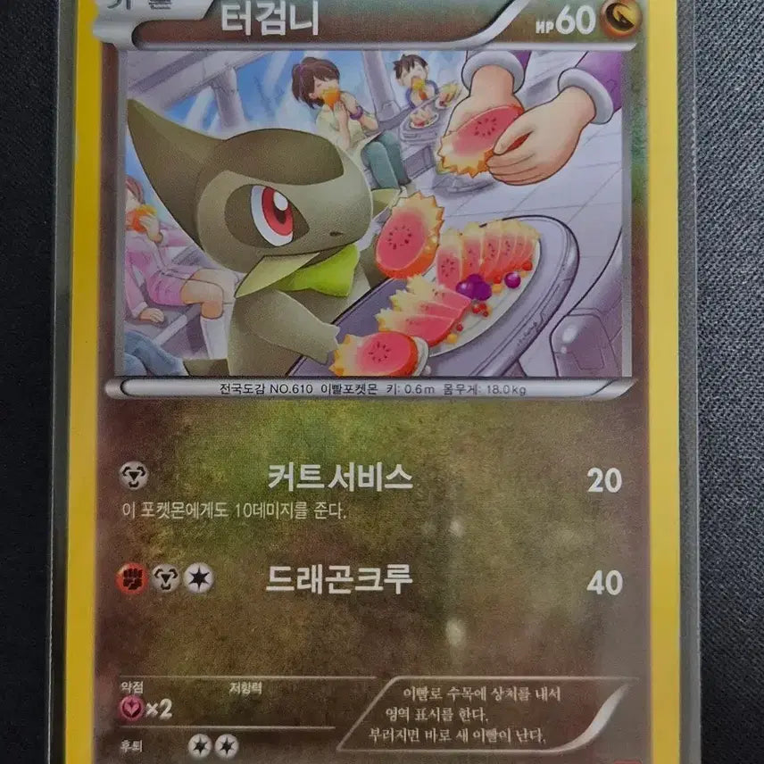 [BUNJANG] Pokemon XY Series Card - Galarian Stunfisk 048/059 / XY시리즈 포켓몬 카드 터검니 048/059 XY