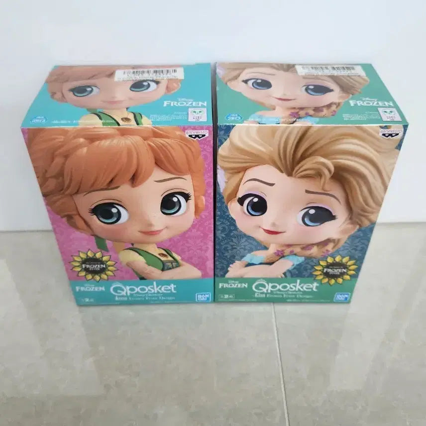 [BUNJANG] Qposket Frozen Elsa &amp; Anna Figure Set / 큐포스켓 겨울왕국 엘사/안나 피규어 세트