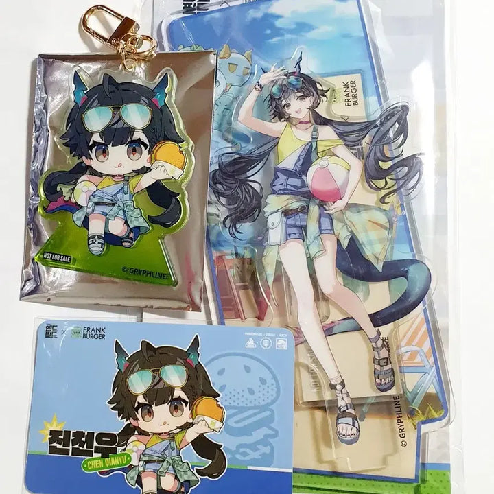 [BUNJANG] Arknights: Endfield Chen Qianyu Acrylic Stand, Keyring, and Photocard Set / 명일방주 엔드필드 프랭크버거 진천우 아크릴 스탠드 키링 포토카드 세트