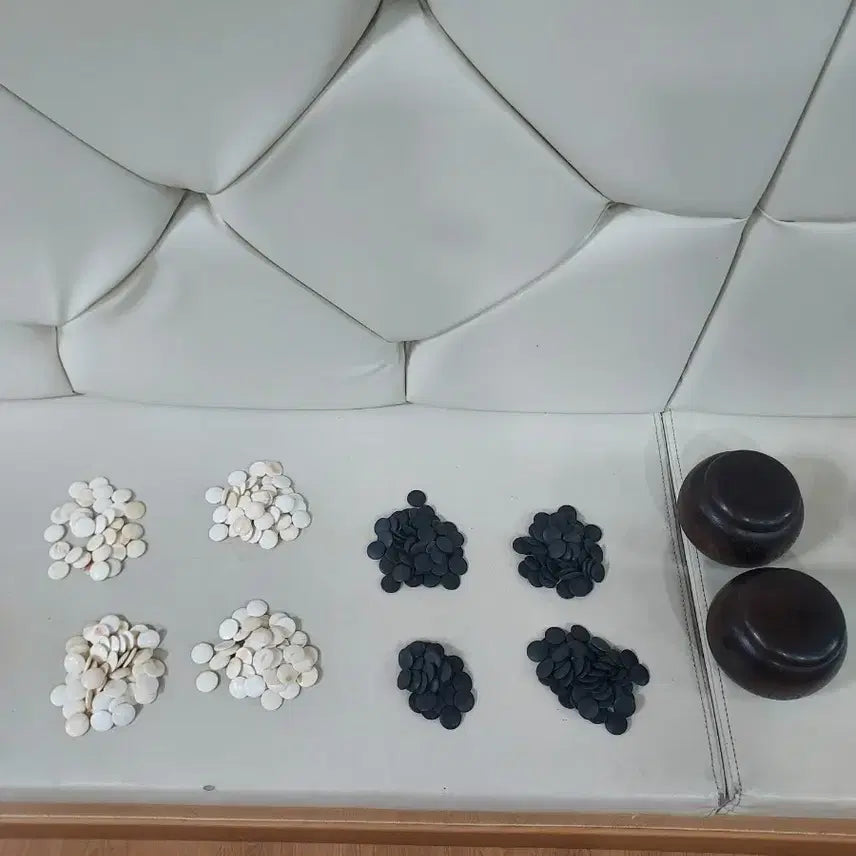 [BUNJANG] Antique Baduk Stones Set with Container / 바둑알