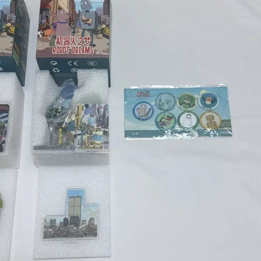 [BUNJANG] Robot Dream Collection Bundle Set Figurines / 전체 일괄) 로봇드림 피규어 굿즈 특전 로봇 드림 박스 뱃지 세트 핀뱃지 캔뱃지