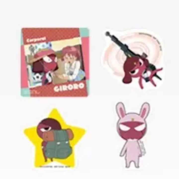 [BUNJANG] Keroro Ichiban Kuji Giroro Acrylic Keyring &amp; Sticker Set / [일괄판매] 케로로 이치방쿠지 J상 기로로 아크릴 키링 + L상 스티커