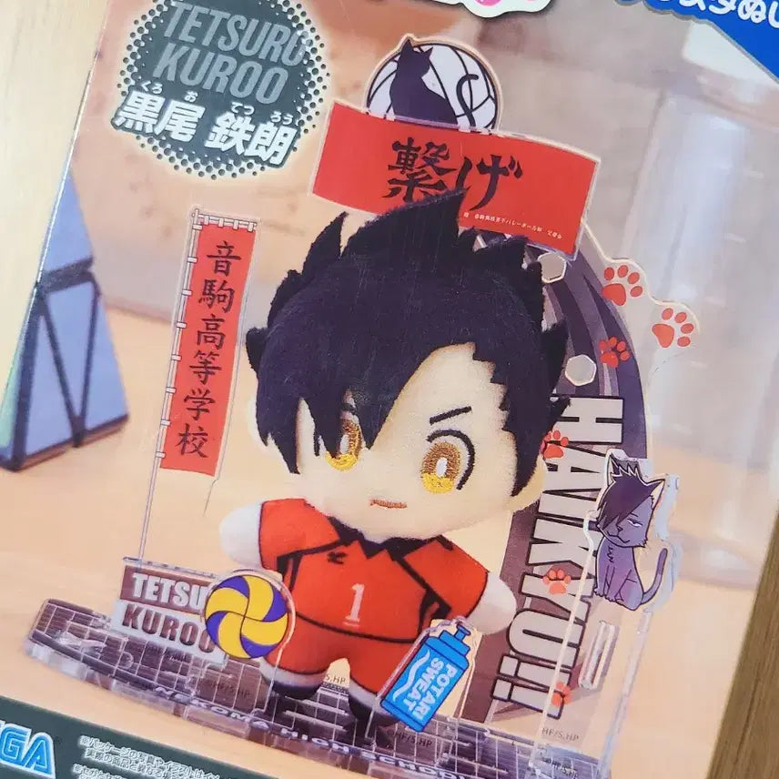 [BUNJANG] Haikyuu!! Kuroo Takanori Acruinui Doll Acrylic Stand Figure Set (Sega Authentic) / 미개봉)하이큐 쿠로오 아크누이 테츠로 인형 아크릴스탠드 피규어 굿즈 세가 정품 네코마 쓰결전 누이구루미