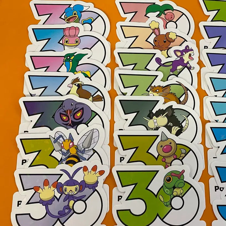 [BUNJANG] Pokemon 30th Anniversary Logo Sticker Collection - Eeveelutions, Mew / (교환) 포켓몬 부산 팝업 느긋느긋 바캉스 30주년 로고스티커 컬렉션