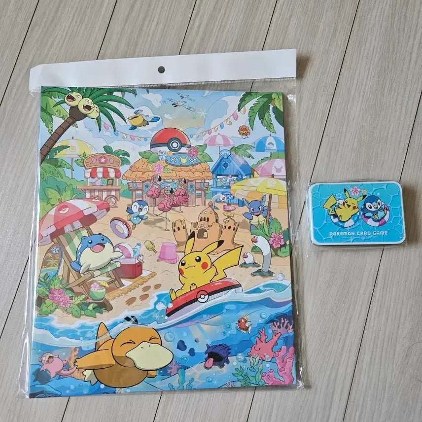 [BUNJANG] Pokemon TCG Chilling Beach Collection File &amp; Tin Case Set / 품절상품)포켓몬 카드 부산팝업 칠링비치 컬렉션파일 틴케이스 2종세트