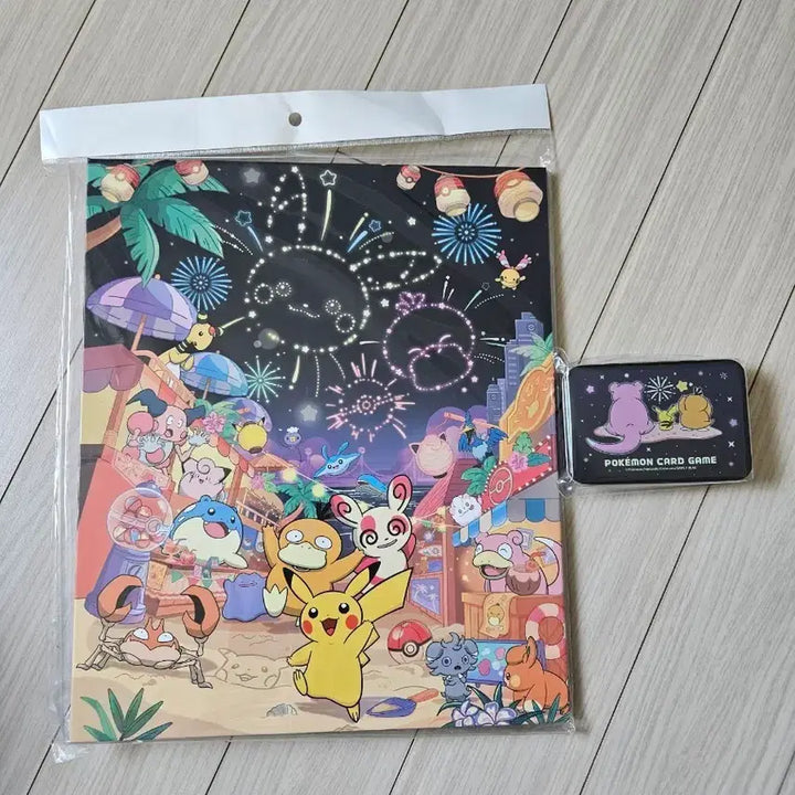 [BUNJANG] Pokemon Card Busan Pop-Up Exclusive Fireworks Collection File Tin Case Set (2 Types) / 품절상품)포켓몬 카드 부산팝업 불꽃놀이 컬렉션파일 틴케이스 2종세트