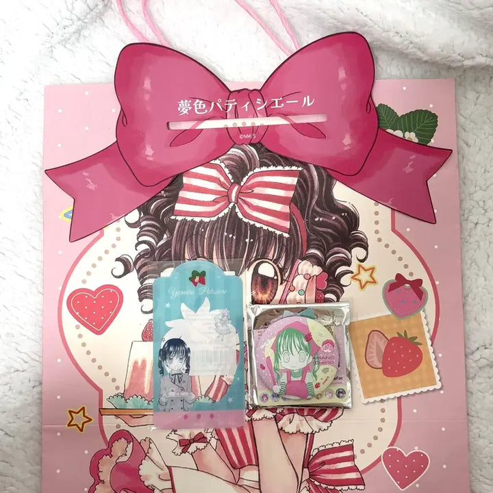 [BUNJANG] Dream-Confectionery Collaboration Set (Shopping Bag, Clear Card, Can Badge) / 꿈빛파티시엘 3종 일괄 판매(쇼핑백,투명카드,캔뱃지)