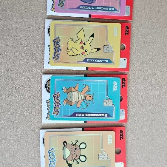 [BUNJANG] Pokemon T-Money Card 4 Types Bundle Set / 포켓몬 교통카드 이즐 4종 일괄