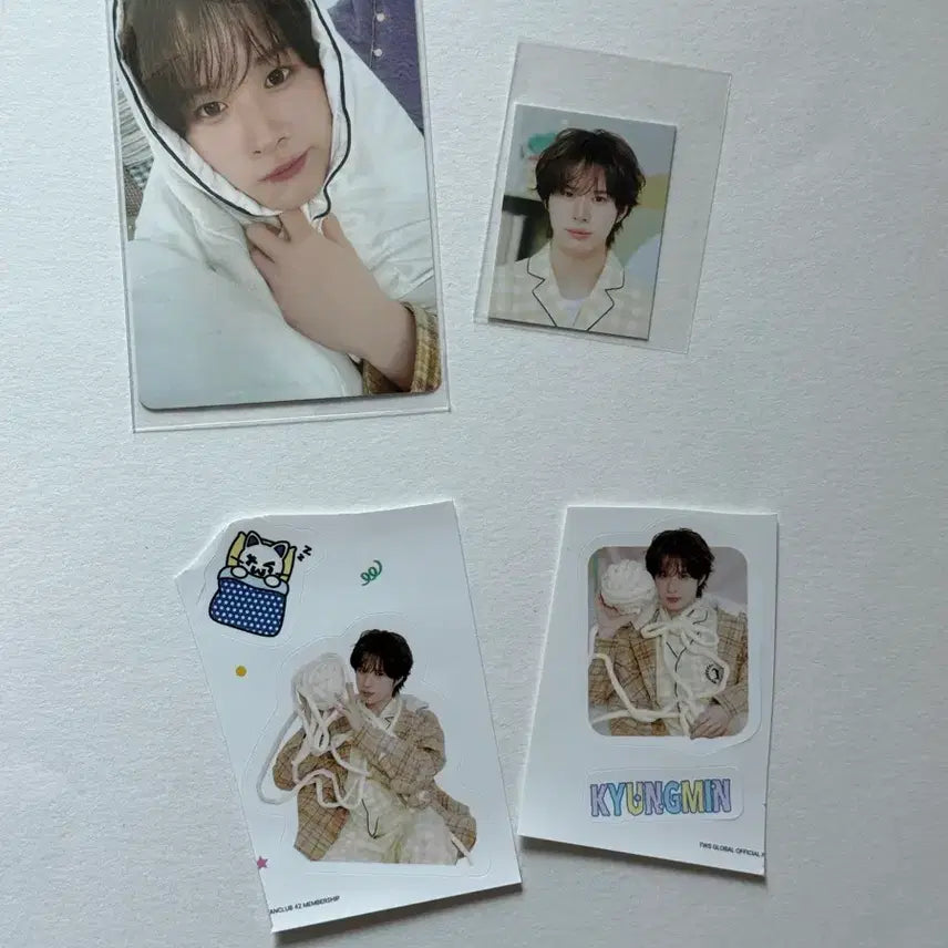 [BUNJANG] TWS Kyungmin Membership Kit Photocard, Photo Sticker Set / 투어스 경민 멤버십 키트 포카 증사 스티커