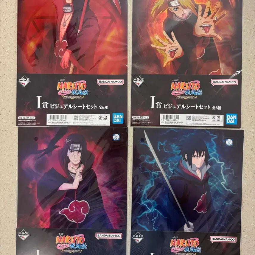 [BUNJANG] Naruto Kazekage Retrieval Arc Ichiban Kuji Prize I Visual Sheet Bundle Set / (4종 일괄) 나루토 제일복권 쿠지 카제카게 탈환편 I상 비주얼 시트